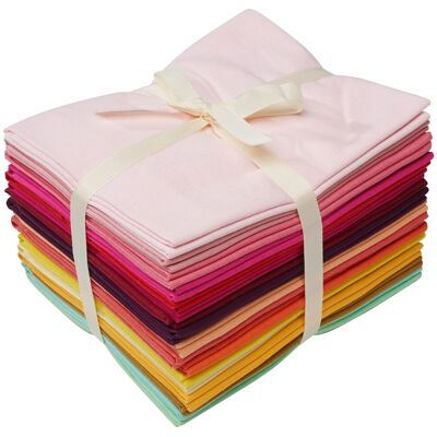 stafil Stoffpaket Patchy Uni "Rosa-Rot-Orange-Gelb", 17 Zuschnitte stafil Stoffpaket Patchy Uni "Rosa-Rot-Orange-Gelb", 17 Zuschnitte