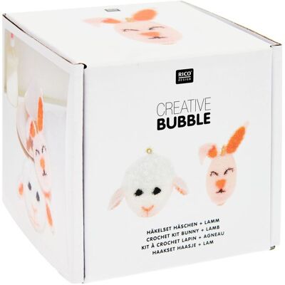 Rico Design Creative Bubble Häkelset "Häschen + Lamm" Rico Design Creative Bubble Häkelset "Häschen + Lamm"