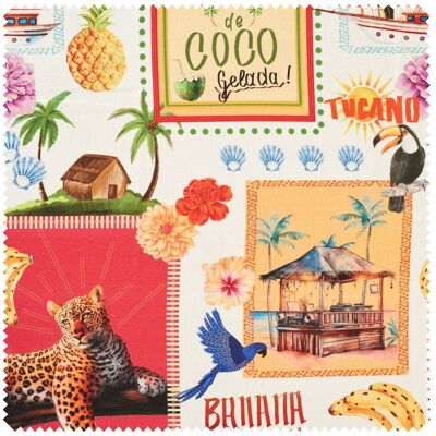 Globaltex Baumwoll-Stoff "Agua de Coco" Globaltex Baumwoll-Stoff "Agua de Coco"