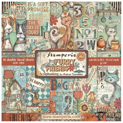 Stamperia Scrapbook-Block "Furry Friends" Stamperia Scrapbook-Block "Furry Friends"
