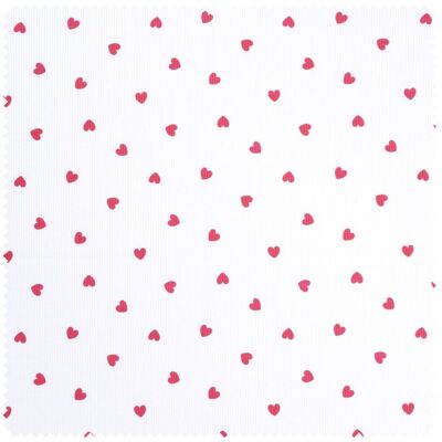 Rippjersey-Stoff "Herzen Rot" Rippjersey-Stoff "Herzen Rot"