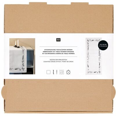 Rico Design Stickpackung gezählter Kreuzstich "Tischläufer Gräser" Rico Design Stickpackung gezählter Kreuzstich "Tischläufer Gräser"