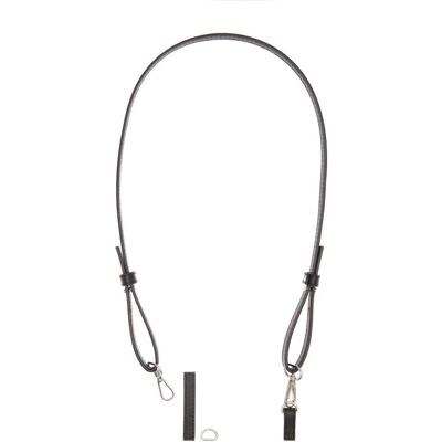Rico Design Schulterriemen mit Karabiner "Lang", verstellbar - Schwarz/Silber Rico Design Schulterriemen mit Karabiner "Lang", verstellbar - Schwarz/Silber