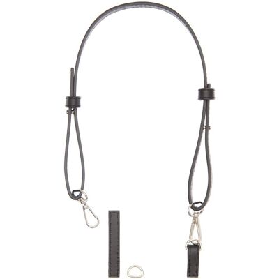 Rico Design Schulterriemen mit Karabiner "Kurz", verstellbar - Schwarz/Silber Rico Design Schulterriemen mit Karabiner "Kurz", verstellbar - Schwarz/Silber