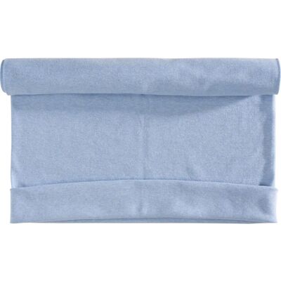 Bündchenstoff 1x1 Rippe "Uni" - Hellblau-Meliert Bündchenstoff 1x1 Rippe "Uni" - Hellblau-Meliert