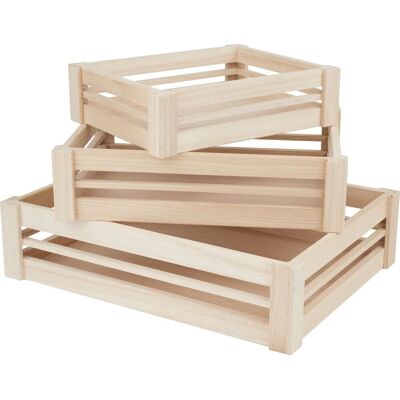 VBS Holzkisten, flach, 3er-Set VBS Holzkisten, flach, 3er-Set