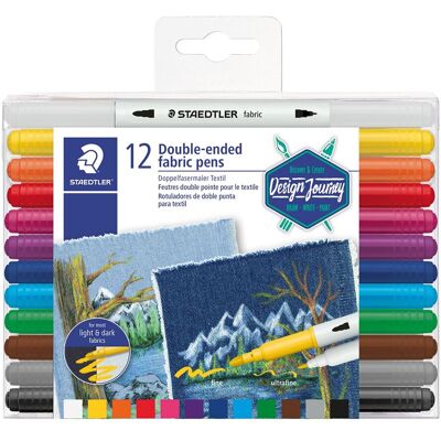 STAEDTLER Doppelfasermaler Textil, 12 St. STAEDTLER Doppelfasermaler Textil, 12 St.
