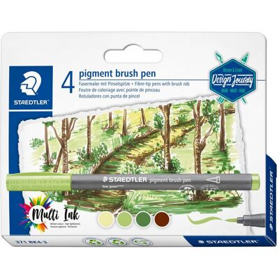 STAEDTLER Brush Pens, 4er-Set - Forest Colours STAEDTLER Brush Pens, 4er-Set - Forest Colours