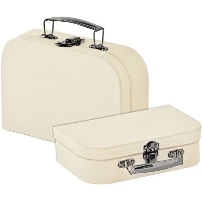 VBS Koffer, 2er-Set, aus cremefarbenem Karton VBS Koffer, 2er-Set, aus cremefarbenem Karton