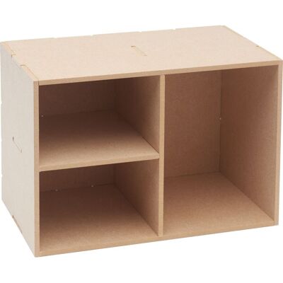 Pronty Crafts - Flexio Regalbox - 2 kleine, 1 großes Fach - MDF-Holz 4 mm - Box Pronty Crafts - Flexio Regalbox - 2 kleine, 1 großes Fach - MDF-Holz 4 mm - Box