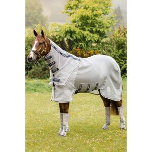 Horseware Rambo Protector Fliegendecke mit abnehmbarem Halsteil  Silver/Dark Blue 145 unisex