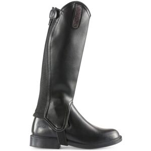 Horze PU Leder Chaps mit Bling Schlaufe für Kinder  Black 11-13 Kinder