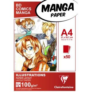 Bloc collé Clairefontaine Manga Illustrations A4