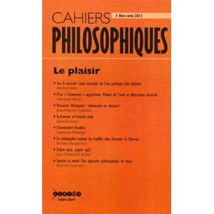 Vrin Cahiers philosophiques, hors serie 2012  le plaisir -  Collectif - broché