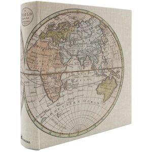 Album photo Ceanothe Map Monde 200 photos 11,5 x 15 100 pages Beige et Marron