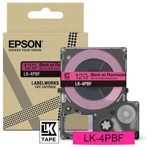 Epson LabelWorks LK-4PBF - Noir sur fluorescent - Rouleau (1,2 cm x 5 m) 1 cassette(s) boîte de suspension - cartouche de bande - pour LabelWorks LW-C410, LW-C610