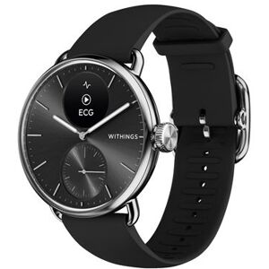 Withings ScanWatch 2 - 38 mm - acier inoxydable - montre intelligente hybride avec bande - fluoroélastomère - taille du poignet : 146-211 mm - monochrome - Bluetooth - 34.6 g - noir