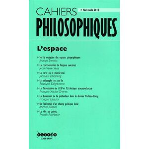 Vrin Cahiers philosophiques, hors serie 2013 l espace -  Collectif - broché