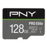 PNY PRO Elite - Carte mémoire flash (adaptateur microSDXC vers SD inclus(e)) - 128 Go - A1 / Video Class V30 / UHS-I U3 / Class10 - microSDXC UHS-I