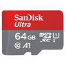 Carte Mémoire SanDisk Ultra MicroSDXC UHS-I 64 Go avec Adaptateur microSD, microSDHC et microSDXC