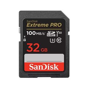 SanDisk Extreme Pro - Carte mémoire flash - 32 Go - Video Class V30 / UHS-I U3 / Class10 - SDHC UHS-I