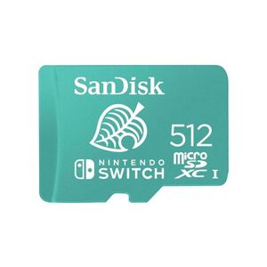 Sandisk Carte mémoire microSDXC UHS-I SanDisk 512 Go pour Nintendo Switch Vert et blanc