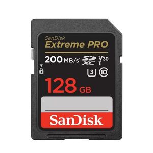 SanDisk Extreme Pro - Carte mémoire flash - 128 Go - Video Class V30 / UHS-I U3 / Class10 - SDXC UHS-I
