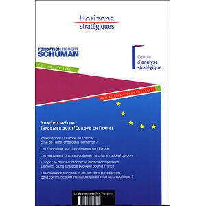 Documentation Francaise Informer sur l'Europe en France -  Collectif - broché