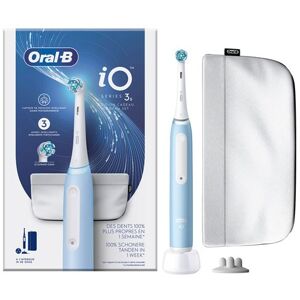 Oral B Brosse à dents électrique Oral-B iO 3S avec 1 Brossette 1 Pochette Magnetique et 1 Porte-Brossettes Bleu