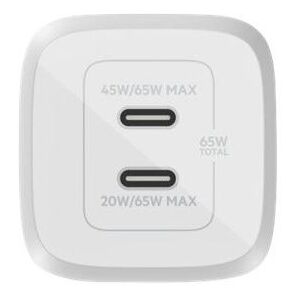 Adaptateur secteur Belkin Boost Charge Pro WCH013vfWH GaN avec PPS 65 Watt Blanc