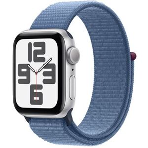 Apple Watch SE (GPS) - 2e génération - 40 mm - aluminium argenté - montre intelligente avec boucle sport - textile - bleu hiver - taille du poignet : 130-200 mm - 32 Go - Wi-Fi, Bluetooth - 26.4 g