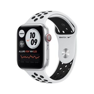 Apple Watch Nike Series 6 GPS+Cellular, 40mm boitier Aluminium argent avec Bracelet Sport Platinium pur/Noir