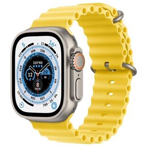 Apple Watch Ultra + Cellular, boîtier Titane 49mm avec Bracelet Océan Jaune