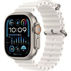 Apple Watch Ultra 2 GPS + Cellular, boîtier en titane de 49 mm avec bracelet Océan Blanc