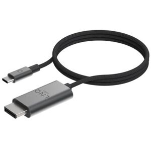 LINQ - Câble adaptateur - 24 pin USB-C (M) pour DisplayPort (M) - Thunderbolt 3 / Thunderbolt 4 / DisplayPort 1.4 - 2 m - support 4K144Hz (3840 x 2160), support 8K60Hz (7680 x 4320)