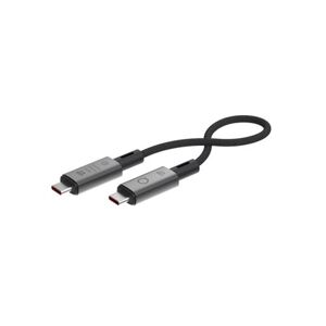 LINQ - Câble USB - 24 pin USB-C (M) pour 24 pin USB-C (M) - USB4 / Thunderbolt 3 / Thunderbolt 4 / DisplayPort - 30 cm - support 4K144Hz (3840 x 2160), support 8K60Hz (7680 x 4320), gamme de puissance étendue (EPR), Alimentation USB (240 W), support pou