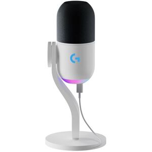 Microphone gaming Logitech G Yeti GX RVB dynamique avec Lightsync pour PC et Mac Blanc