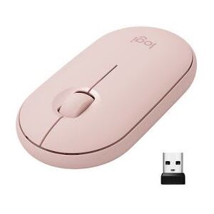 Souris silencieuse sans fil Logitech Pebble M350 Rose