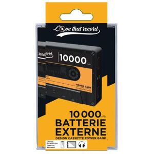 LOVE THAT RECORD Batterie externe 10000 mAh Design Cassette