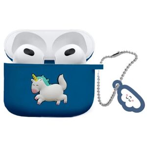 Mr. Wonderful Étui en silicone Mr.Wonderful Licorne pour airpods 3 Bleu