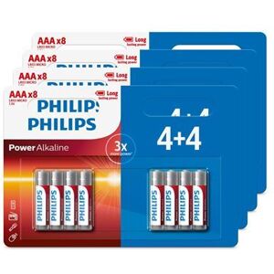 Lot de 32 piles Philips AAA 4 packs de 4+4