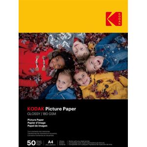 Pack 50 feuilles de papier photo brillante Kodak pour imprimante à jet d’encre