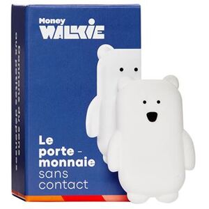 Porte monnaie sans contact Money Walkie Ours Blanc