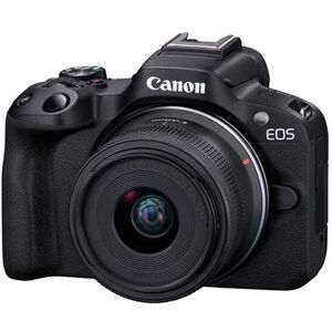 Canon EOS R50 - Appareil photo numérique - sans miroir - 24.2 MP - Cadre plein - 4K / 30 pi/s - 2.5x zoom optique objectif RF-S 18 - 45 mm F4.5 - 6.3 IS STM - Wi-Fi, Bluetooth - noir