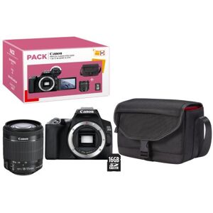 Pack Fnac Appareil photo Reflex Canon EOS 250D + Objectif EF-S 18-55 mm f/4-5.6 IS STM + Carte SD 16 Go + Sac d’épaule CB-SB130 Noir