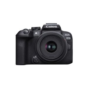 Appareil photo hybride Canon EOS R10 + RF-S 18-45mm f/4.5-6.3 IS STM + bague d’adaptation