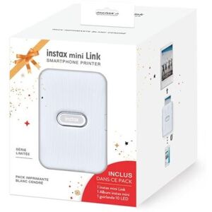 Pack Imprimante photo instantanée Fujifilm Instax Mini Link Blanc avec 1 guirlande lumineuse 10 LED et 1 album photo