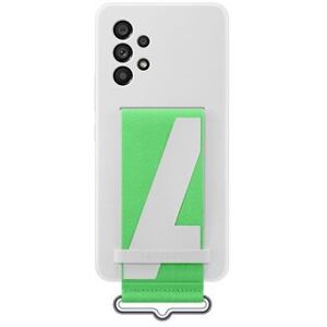 Coque en silicone pour Samsung Galaxy A53 5G avec lanière blanc