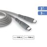 Câble Force Power CBL Ultra-renforcé USB-C vers USB-C 3m Gris