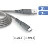 Câble Force Power CBL Ultra-renforcé USB-A vers USB-C 3m Gris